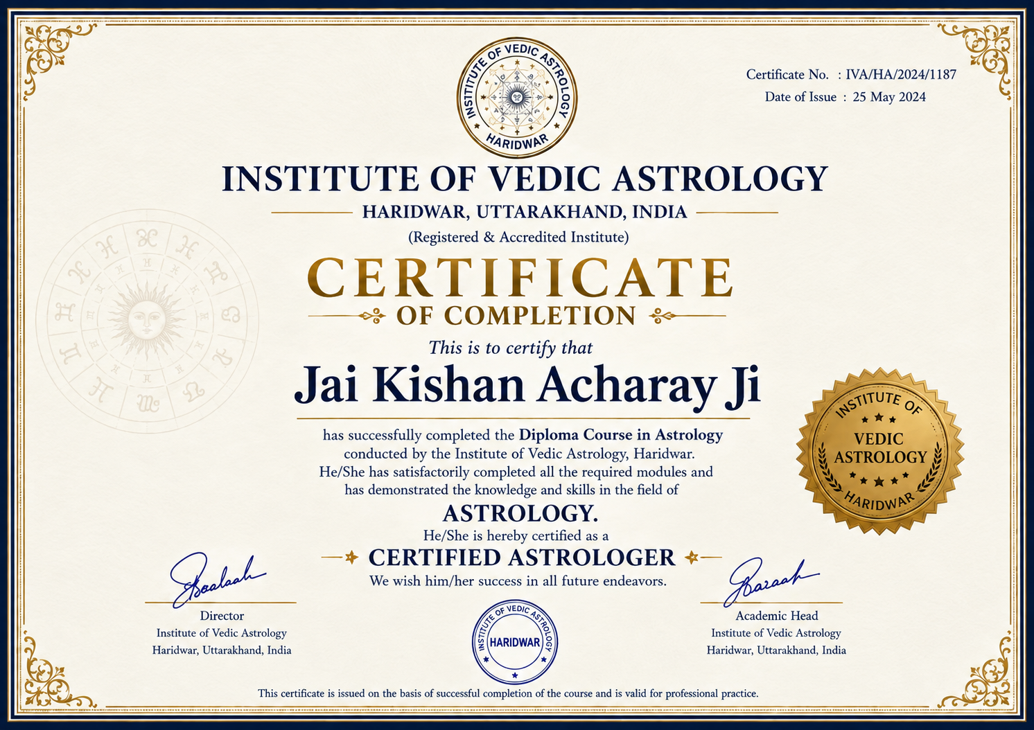 Astrologer Certificate